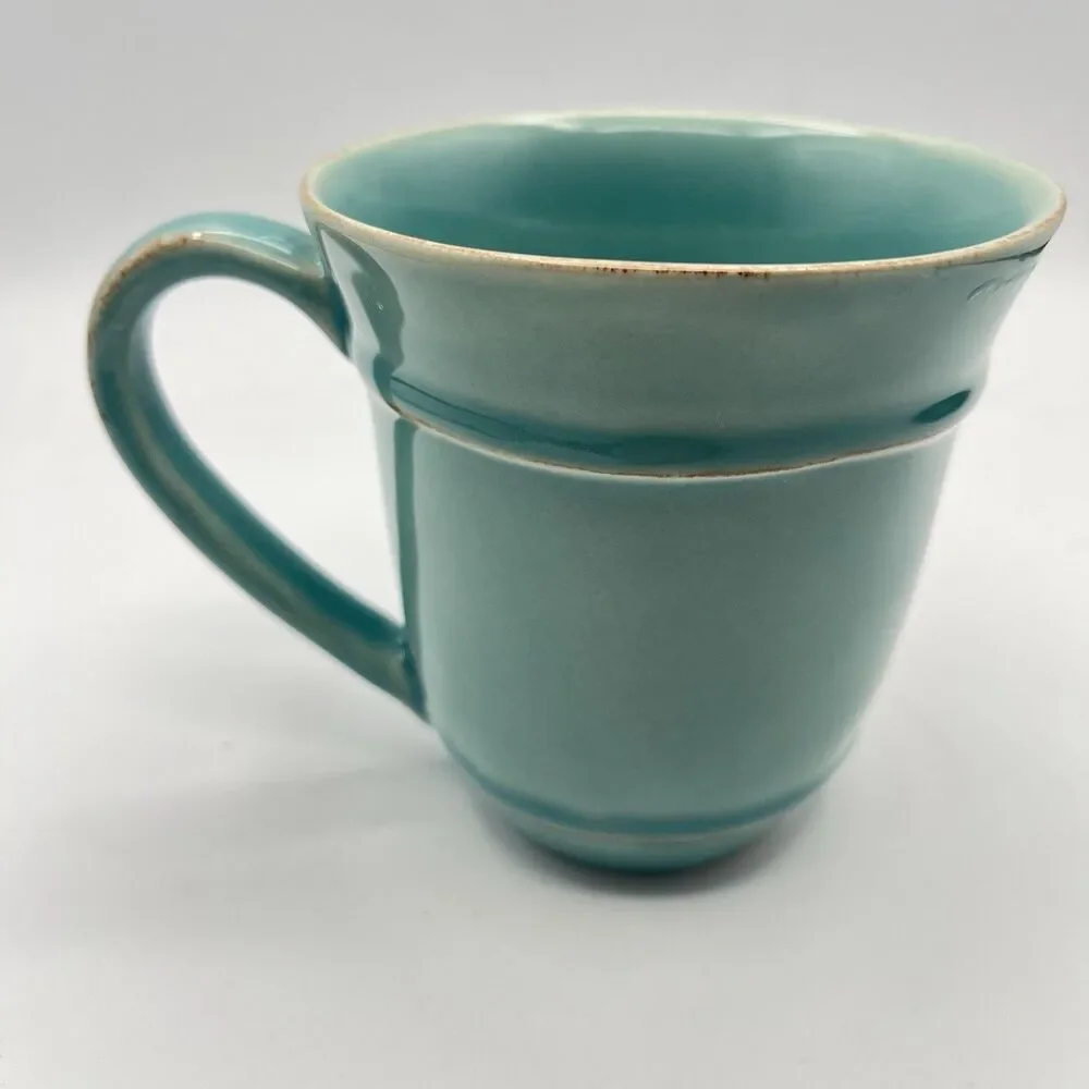 Pottery Barn Portugal Turquoise Mug Coffee Cup